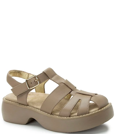 Alegria Ingrid Leather Platform Fisherman Sandals