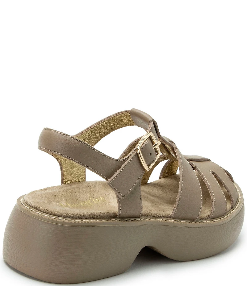 Alegria Ingrid Leather Platform Fisherman Sandals