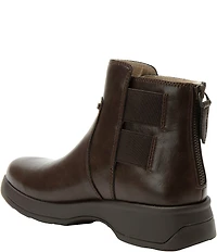 Alegria Jordyn Leather Stretch Strap Ankle Booties