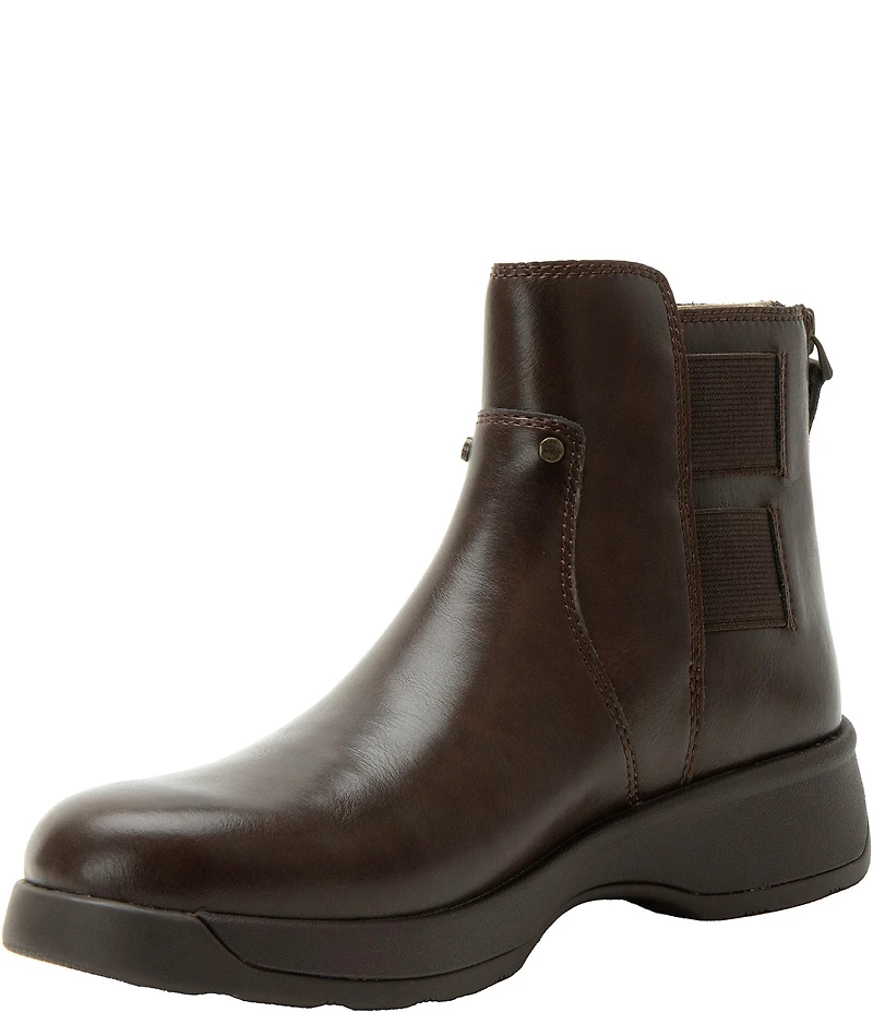 Alegria Jordyn Leather Stretch Strap Ankle Booties