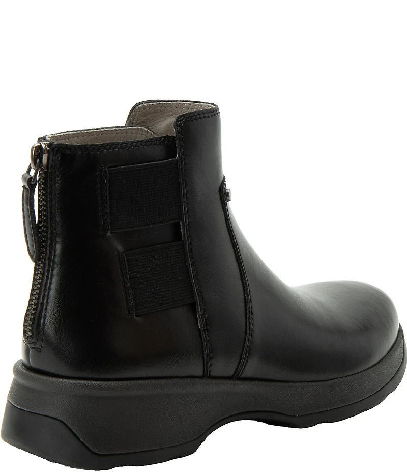 Alegria Jordyn Leather Stretch Strap Ankle Booties