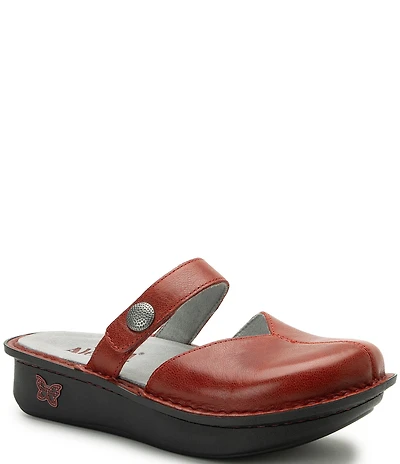 Alegria Kamila Leather Mary Jane Platform Slip On Clogs