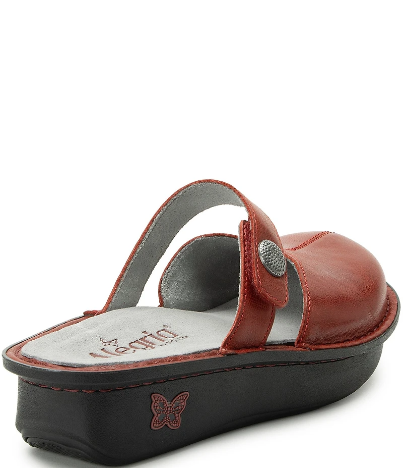 Alegria Kamila Leather Mary Jane Platform Slip On Clogs