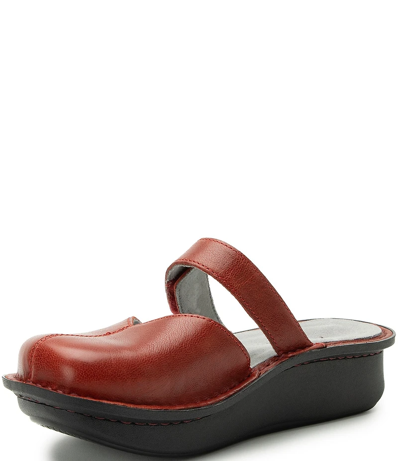 Alegria Kamila Leather Mary Jane Platform Slip On Clogs