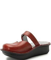 Alegria Kamila Leather Mary Jane Platform Slip On Clogs