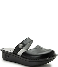 Alegria Kamila Leather Mary Jane Platform Slip On Clogs