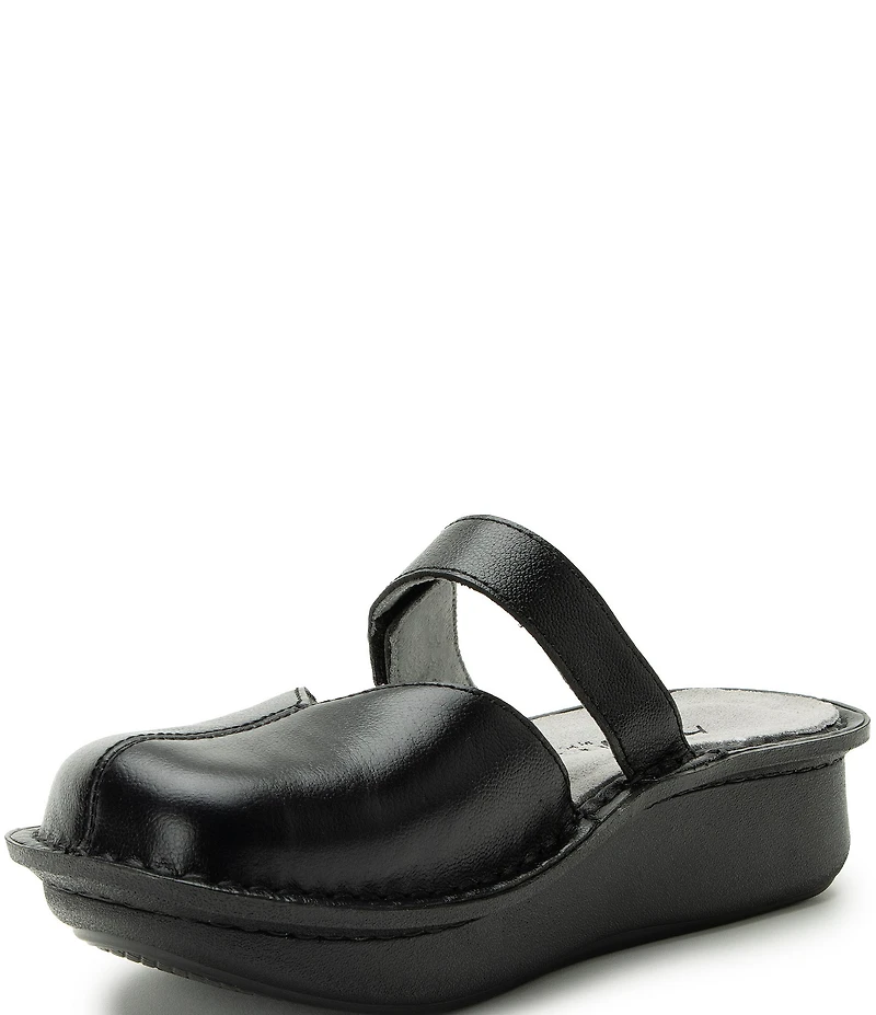 Alegria Kamila Leather Mary Jane Platform Slip On Clogs