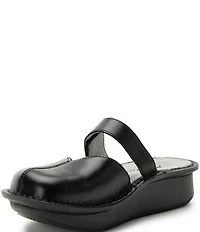 Alegria Kamila Leather Mary Jane Platform Slip On Clogs