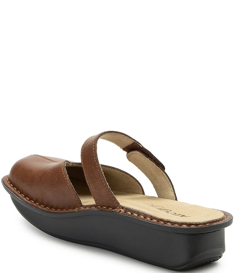 Alegria Kamila Leather Mary Jane Platform Slip On Clogs
