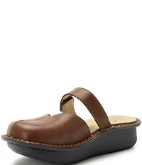Alegria Kamila Leather Mary Jane Platform Slip On Clogs