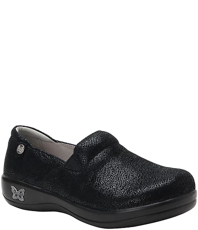 Alegria Keli Crackle Leather Clogs