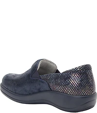 Alegria Keli Glimmer Leather Snake Print Accent Clogs