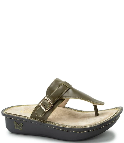 Alegria Kennedi Leather Thong Platform Heel Sandals