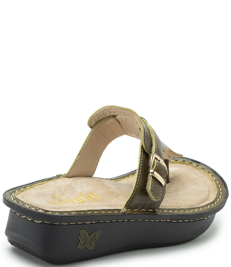 Alegria Kennedi Leather Thong Platform Heel Sandals