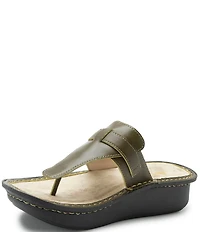 Alegria Kennedi Leather Thong Platform Heel Sandals