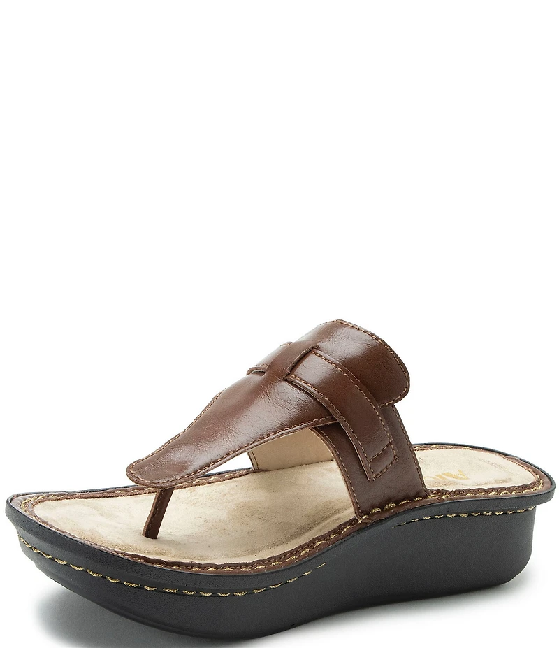 Alegria Kennedi Leather Thong Platform Heel Sandals