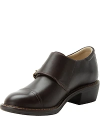 Alegria Mave Leather Double Monk Strap Buckle Hardware Oxford Pumps