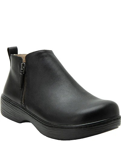 Alegria Oaklee Leather Dual Zip Ankle Booties