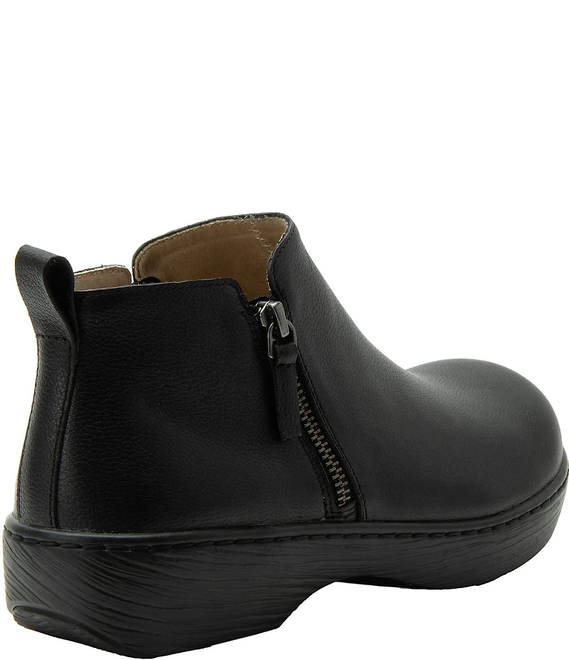 Alegria Oaklee Leather Dual Zip Ankle Booties