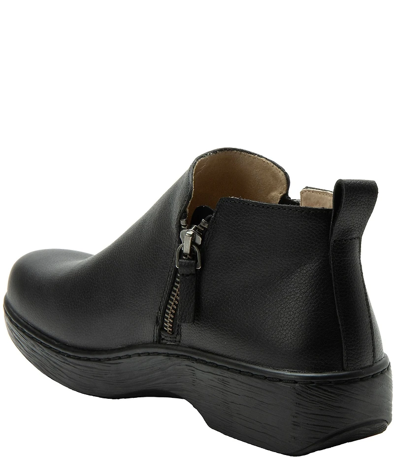 Alegria Oaklee Leather Dual Zip Ankle Booties
