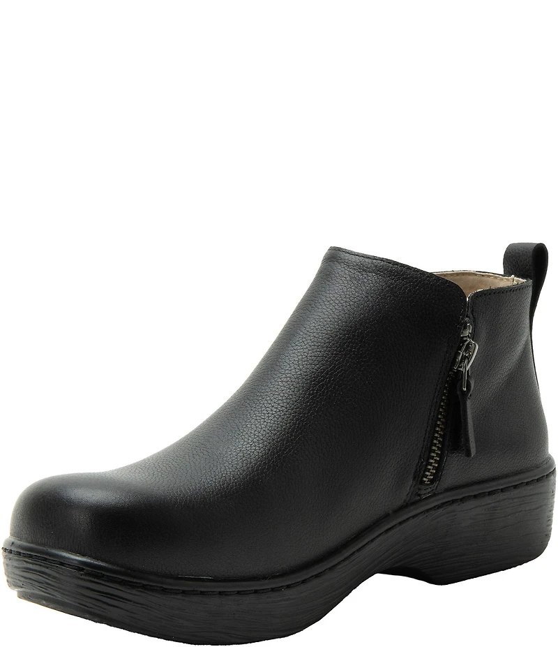 Alegria Oaklee Leather Dual Zip Ankle Booties