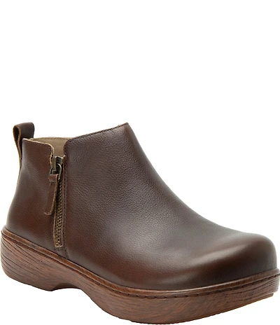 Alegria Oaklee Leather Dual Zip Ankle Booties