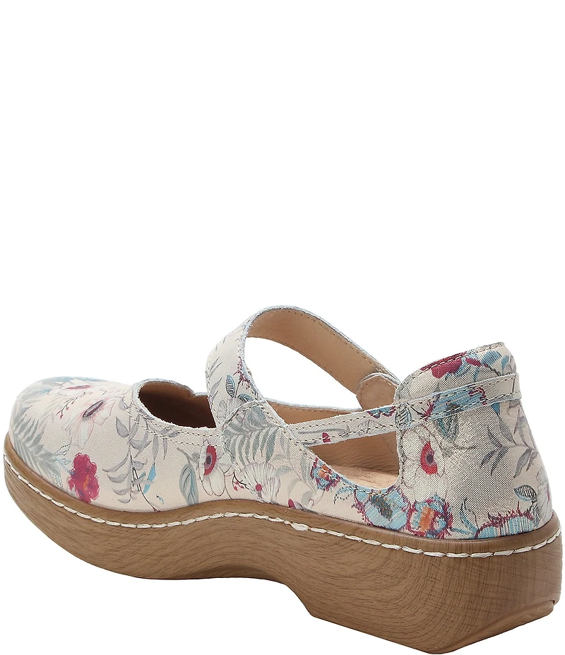 Alegria Onika Ethereal Floral Print Leather Mary Jane Pumps