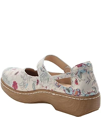 Alegria Onika Ethereal Floral Print Leather Mary Jane Pumps