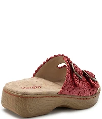 Alegria Oona Raffia Platform Slide Sandals