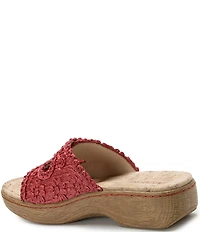 Alegria Oona Raffia Platform Slide Sandals