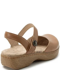 Alegria Opal Leather Ankle Strap Clogs