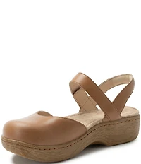 Alegria Opal Leather Ankle Strap Clogs
