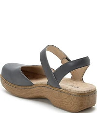 Alegria Opal Leather Ankle Strap Clogs