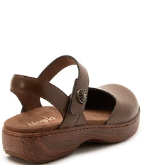 Alegria Opal Leather Ankle Strap Clogs