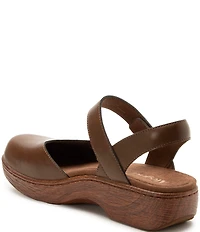 Alegria Opal Leather Ankle Strap Clogs
