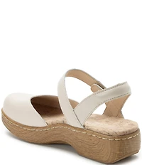 Alegria Opal Leather Ankle Strap Clogs