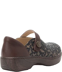 Alegria Opheliah Ivy Textured Metallic Leather Mary Jane Clogs