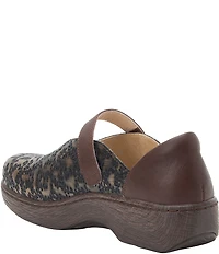 Alegria Opheliah Ivy Textured Metallic Leather Mary Jane Clogs