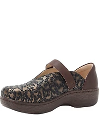 Alegria Opheliah Ivy Textured Metallic Leather Mary Jane Clogs