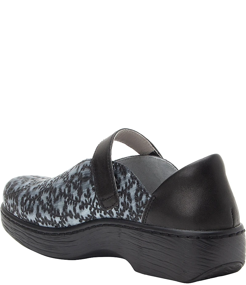 Alegria Opheliah Ivy Textured Metallic Leather Mary Jane Clogs
