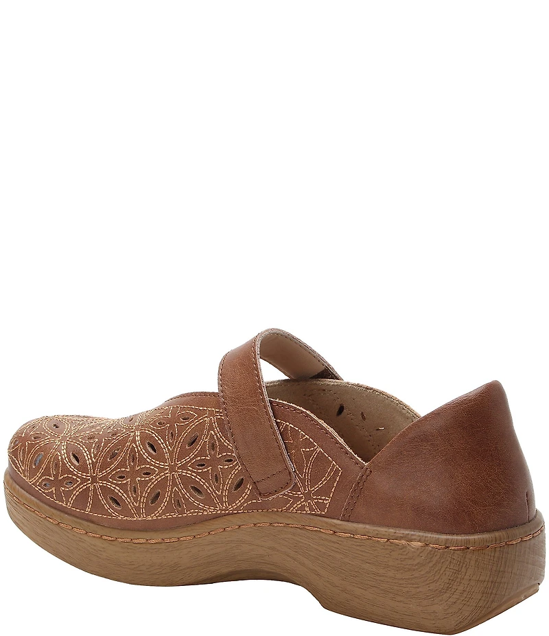 Alegria Opheliah Perforated Leather Mary Jane Clogs