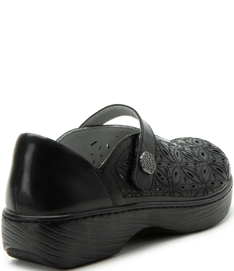 Alegria Opheliah Perforated Leather Mary Jane Clogs