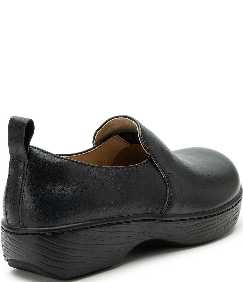 Alegria Orygin Leather Slip On Platform Clogs