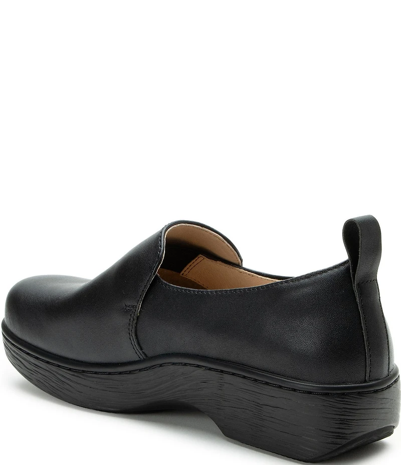 Alegria Orygin Leather Slip On Platform Clogs