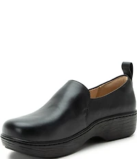 Alegria Orygin Leather Slip On Platform Clogs