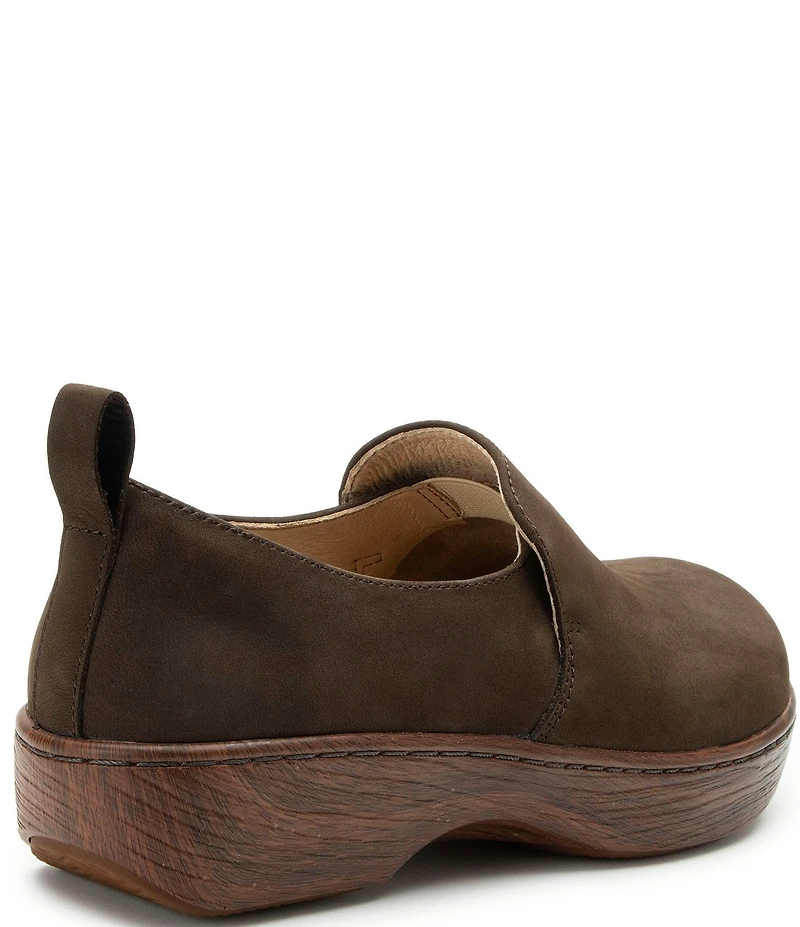 Alegria Orygin Nubuck Suede Slip On Platform Clogs