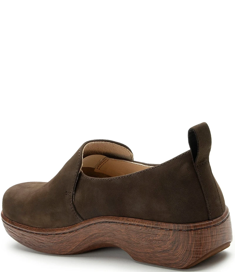 Alegria Orygin Nubuck Suede Slip On Platform Clogs