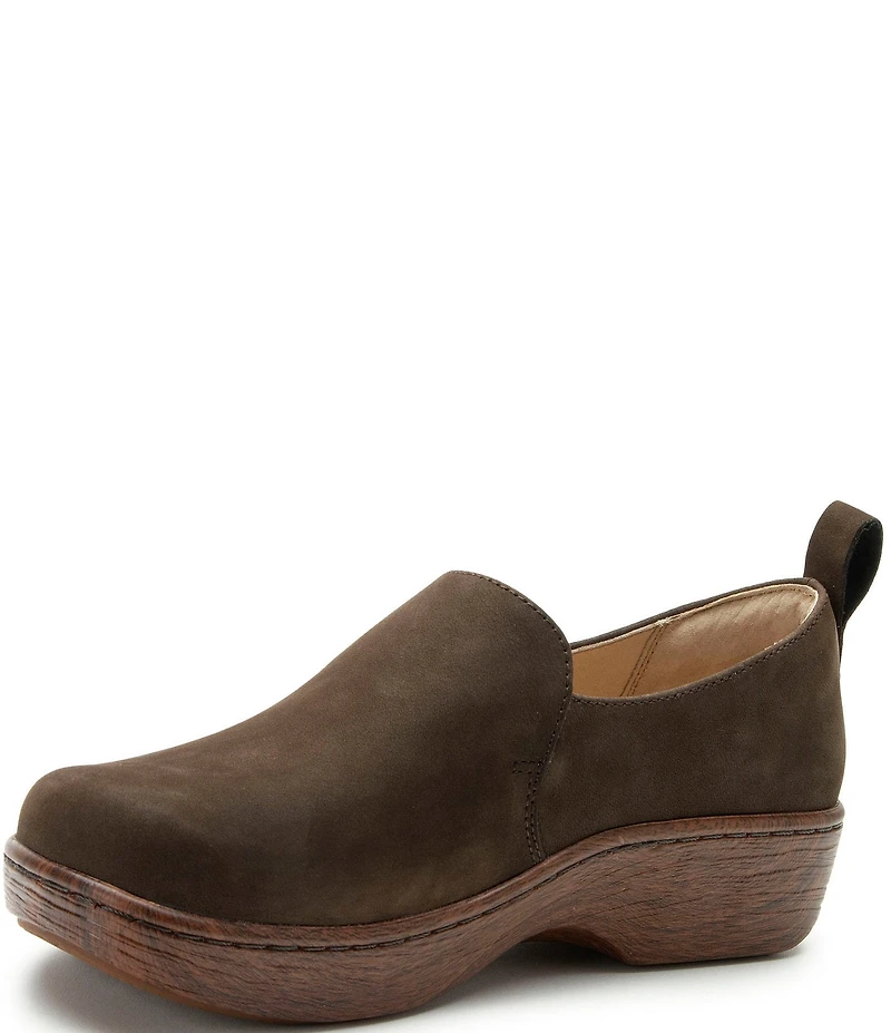 Alegria Orygin Nubuck Suede Slip On Platform Clogs