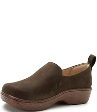 Alegria Orygin Nubuck Suede Slip On Platform Clogs