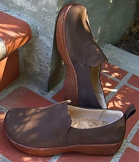 Alegria Orygin Nubuck Suede Slip On Platform Clogs